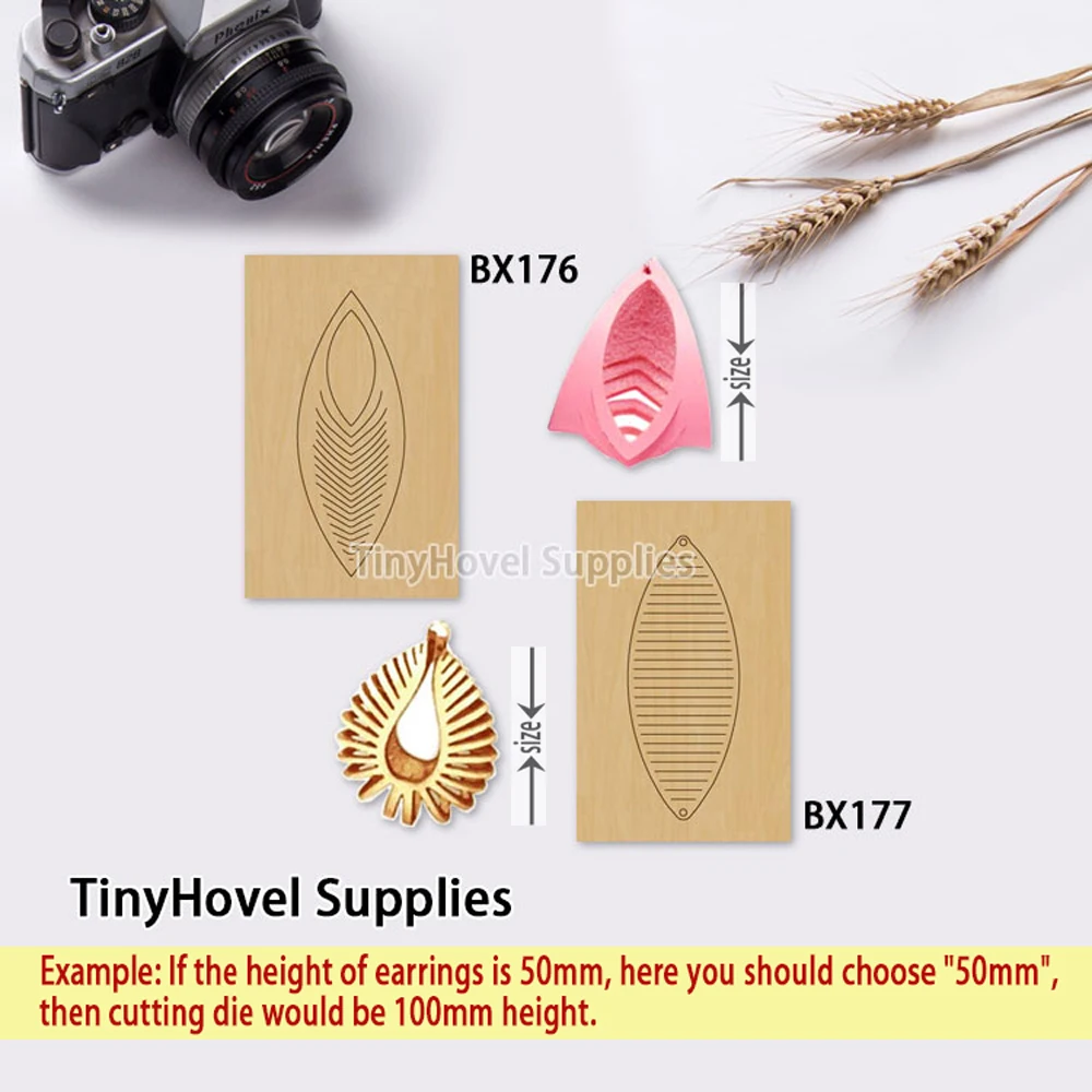 The Teardrop Tassel Earrings Cutting Dies Wooden Die Cut Scrapbooking for Leather, Suit for Common Leather Big Shot Machine