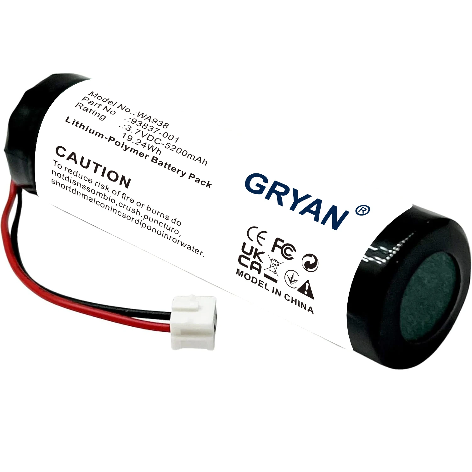 GRYAN 5200mAh Battery for WAHL Black Stealth Chrome Cordless Magic Clip Senior Sterling 4 Super Taper