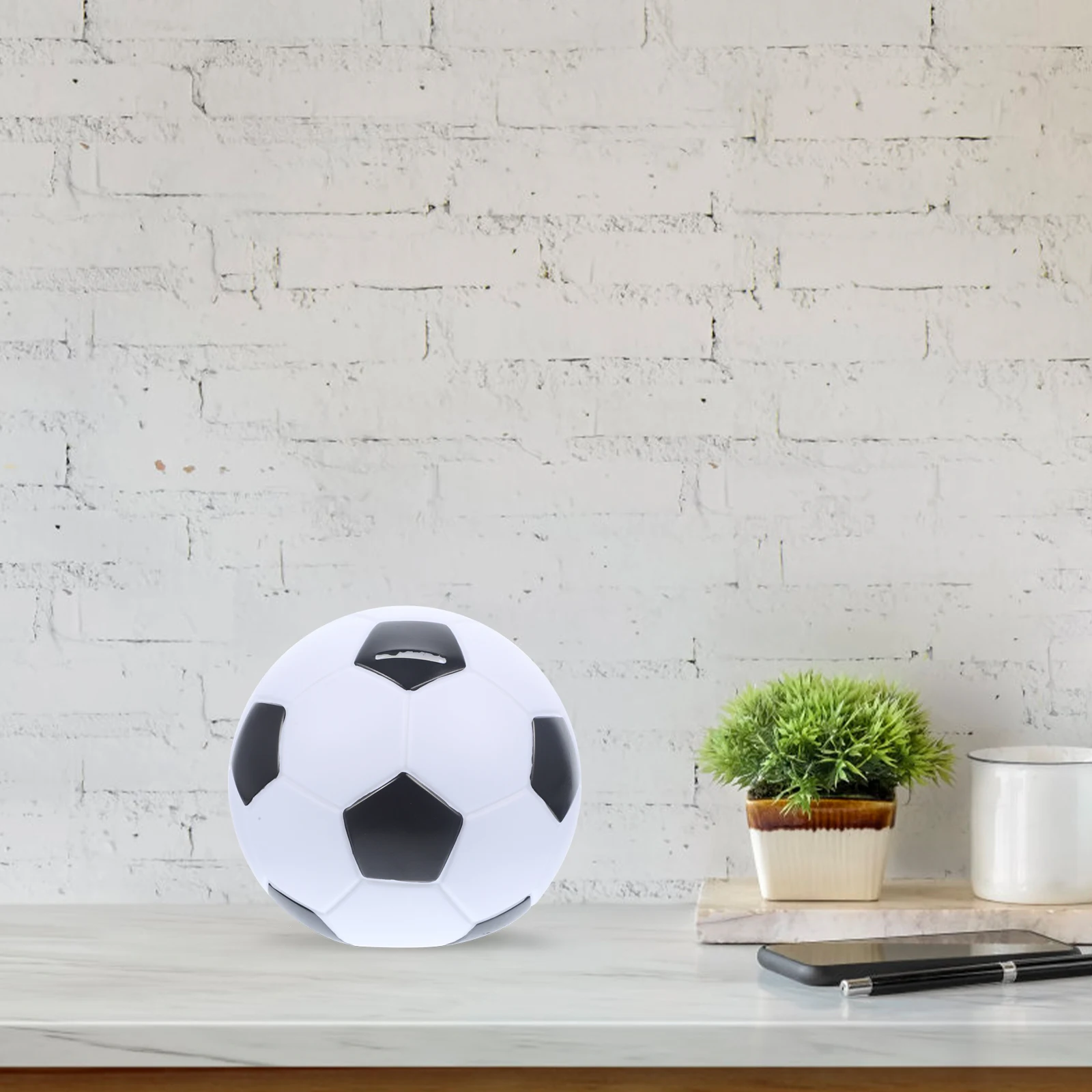 

Football Piggy Bank Vinyl Coin Jar For Kids Boys Girls Compact Money Saving Box Change Container Home Decoration Party