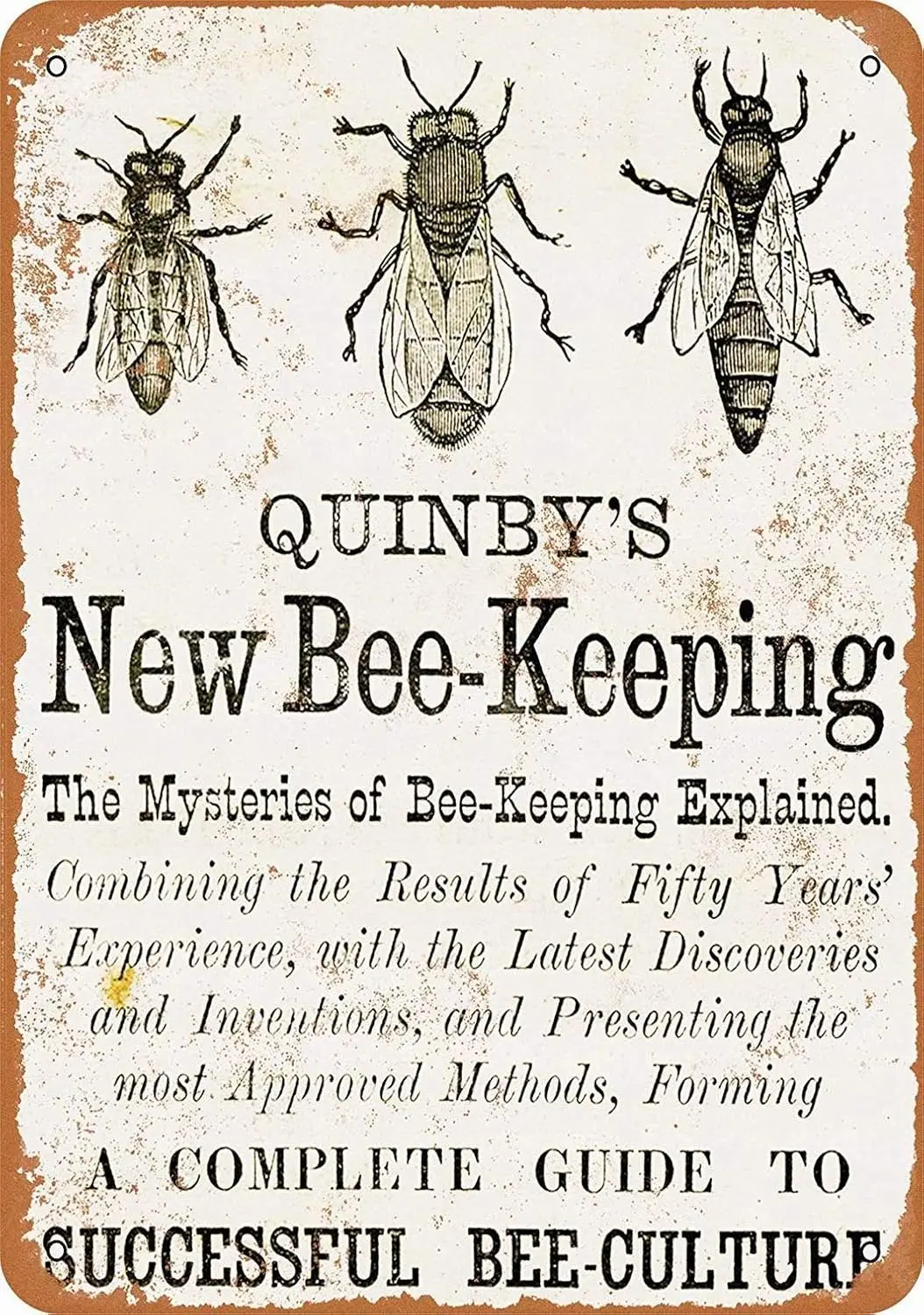 Y1, Metal Sign - Quinbys Bee-Keeping Retro Wall Decor Home Decor-aluminum
