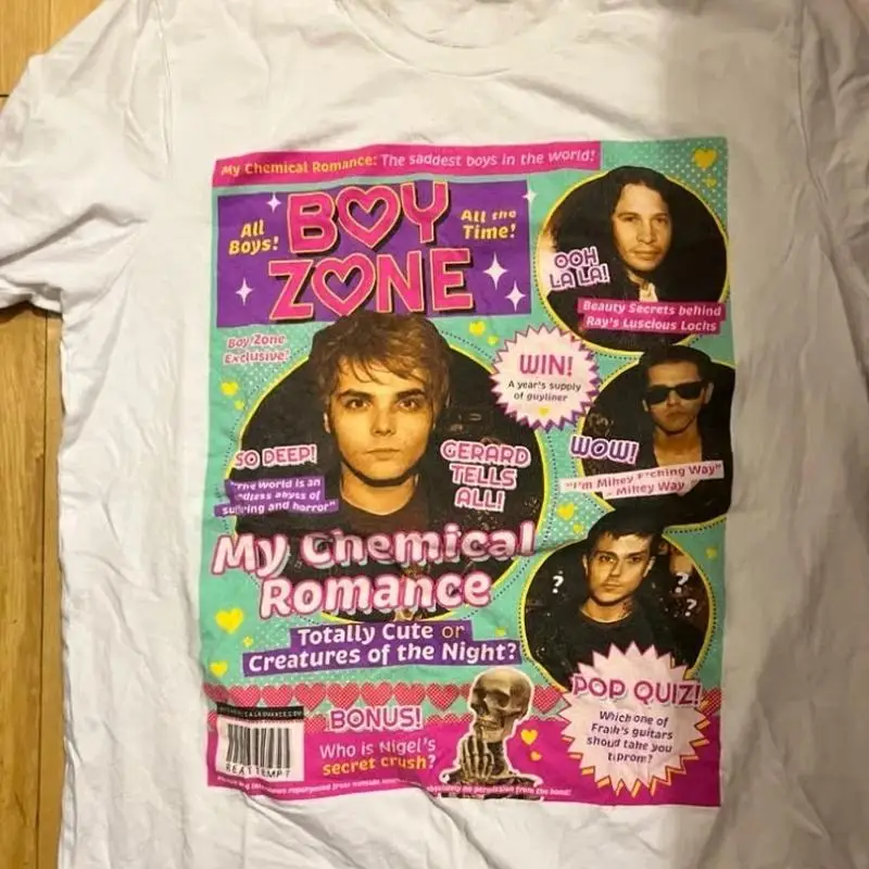 NEW Vtg My Chemical Romance MCR Boy Zone T Shirt Fan S 5XL