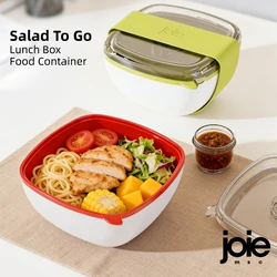 joie Salad To Go Salad Lunch Box With Sauce Container Microwave Safe Bento Lunch Box for Office Workers Portable Food Container