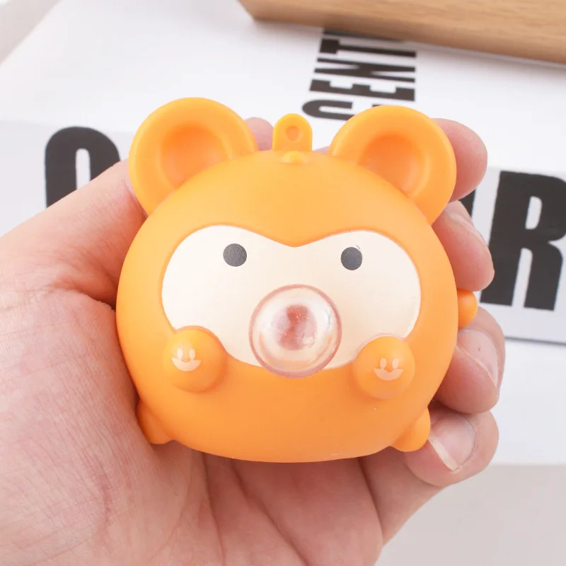 かわいい動物のピンチトイ、唾吐きバブル、面白いリラックスボール、感覚フィジェットトイ、小さなスクイーズボール、子供の誕生日プレゼント
