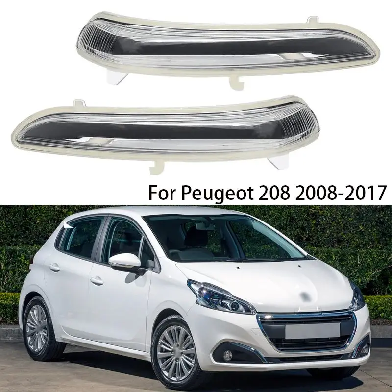 

For Peugeot 208 2008 2009 2010 2011-2017 Car Left Right Front Wing Door Mirror Indicator Clear Right Drivers Side 1607512680