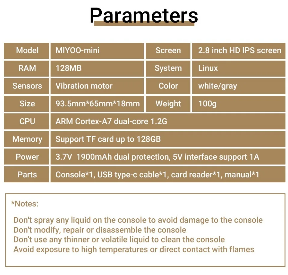 Miyoo Mini V4 Handheld Game Console Retroarch 2.8-inch IPS Screen 1900mAh Lithium Battery Open Source Linux OS Retro Gaming Mach