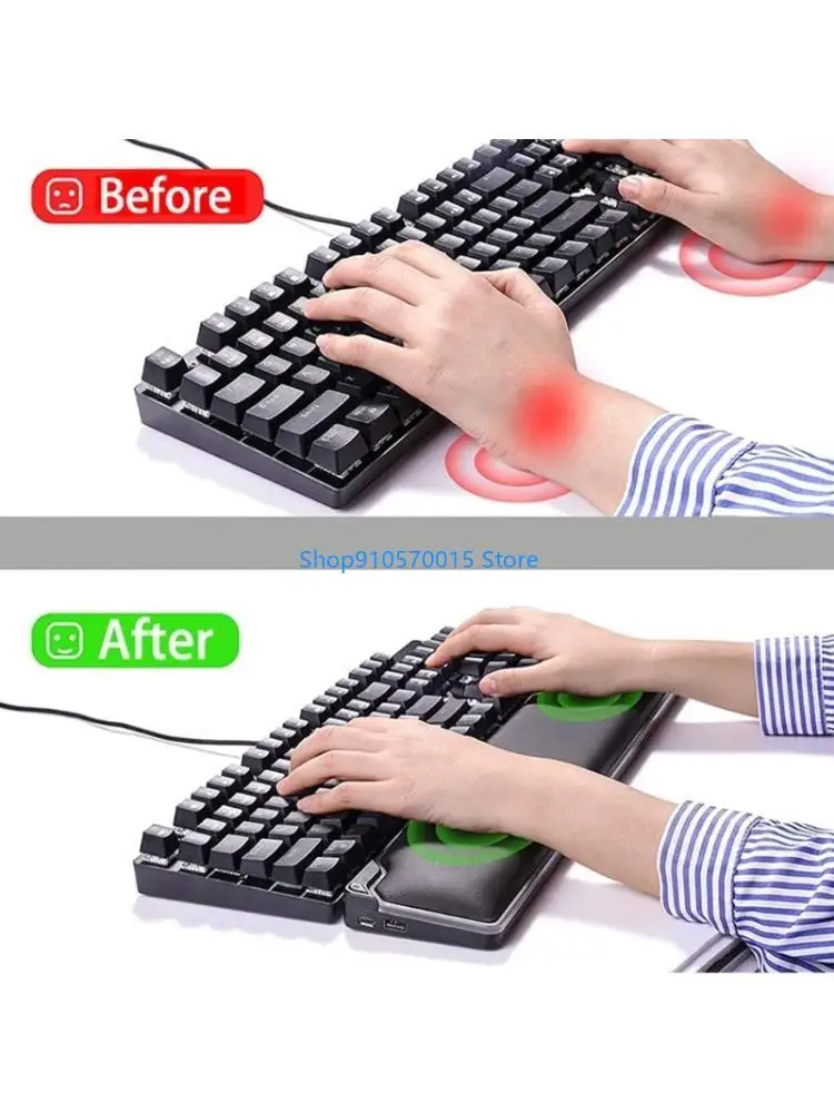 

B95C Игровая подставка для запястья с RGB-подсветкой Подставка для запястья клавиатуры Подставка для запястья Подставка для для