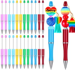 12PCS Bead Pens Wholesale Creative Plastic Beaded Pen Ballpoint Pen Printable Beadable Pen DIY Gift for Student Office Supplies