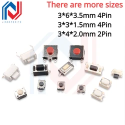 50Pcs Touch Switch 4 Foot Patch 2 Foot Side Press Circuit Board Button Small Micro Electronic Small Switch Turtle Button Touch