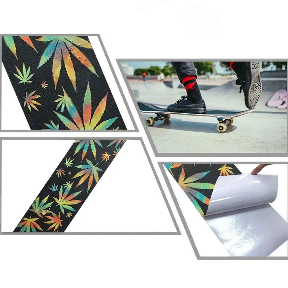 Electric Scooter Skate Board Deck Sticker Double Rocker Skateboard Sandpaper Self-adhesive Waterproof Stickers