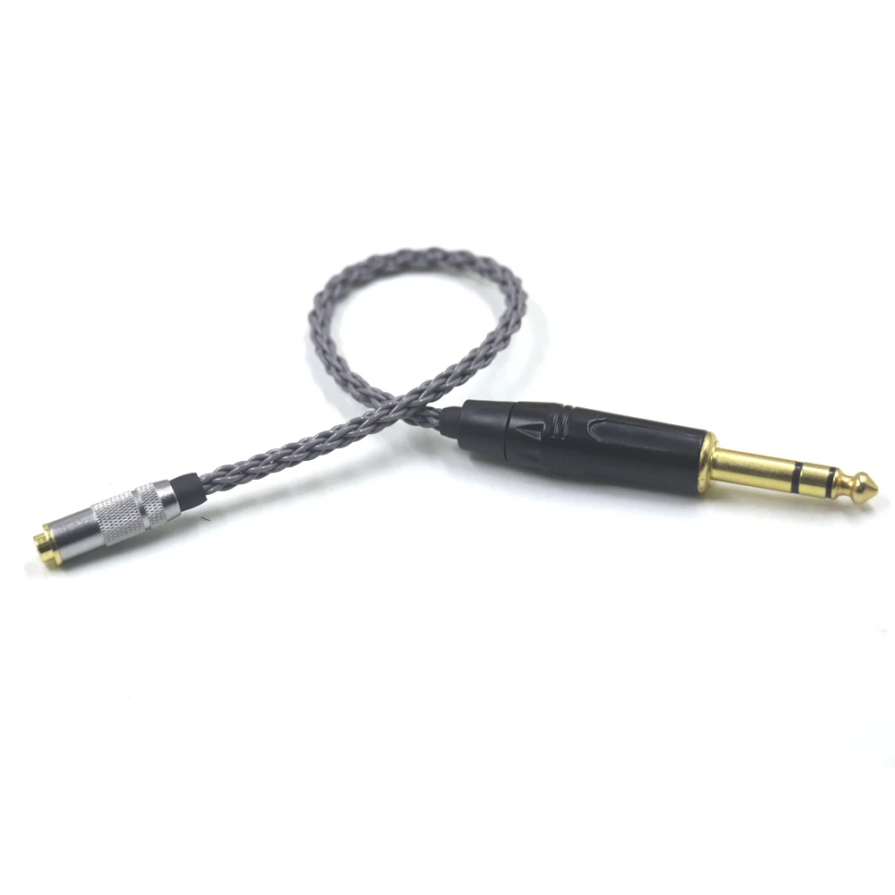 TRS 오디오 어댑터 케이블, 밸런스드 커넥터, 실버 도금, 8 코어 7N, 6.35mm, 1/4 수-2.5mm, 6.35mm-2.5mm