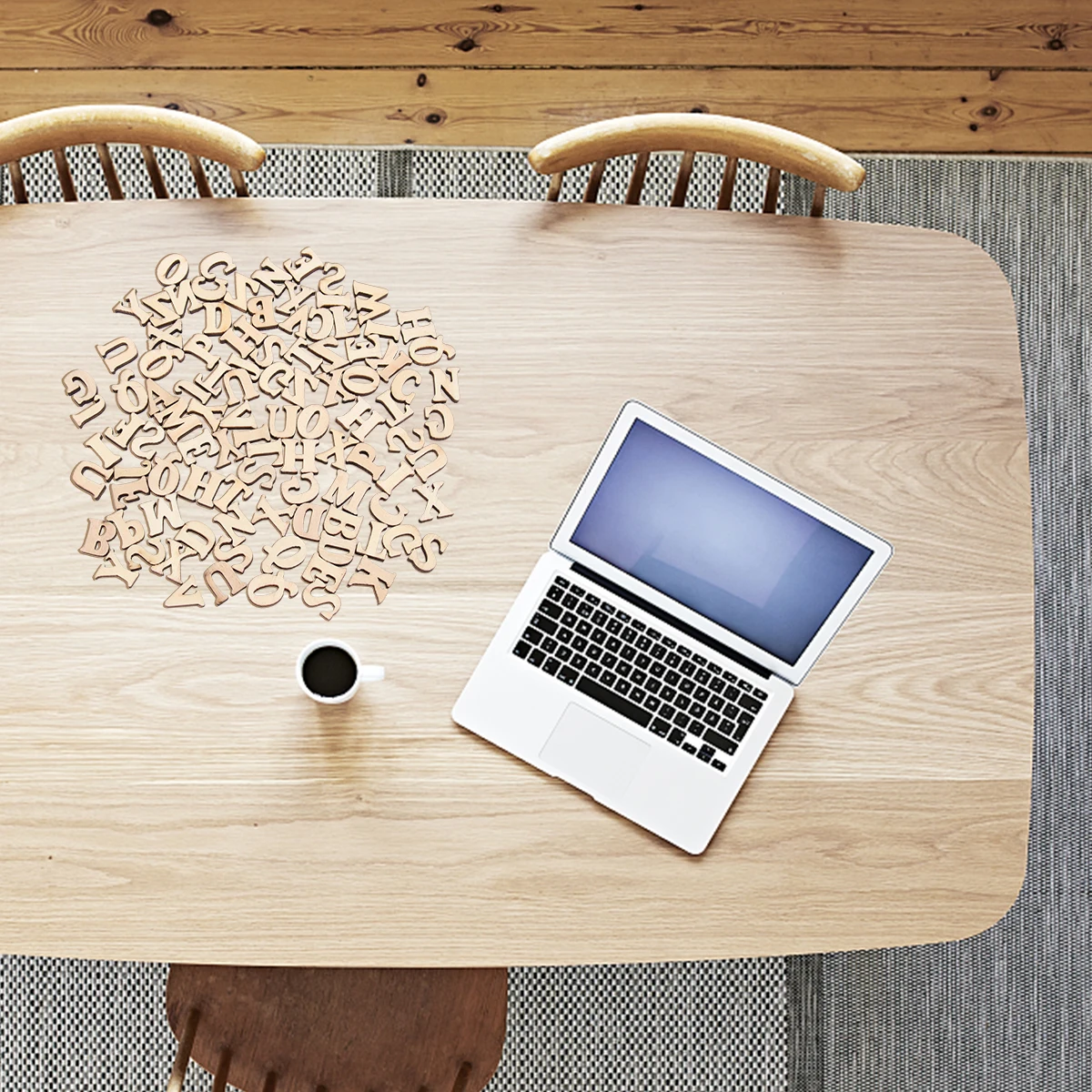 

100pcs Wooden Letters Unfinished Natural Color Alphabet Discs Smooth Edges DIY Crafts Kids Education Christmas Decor Sewing