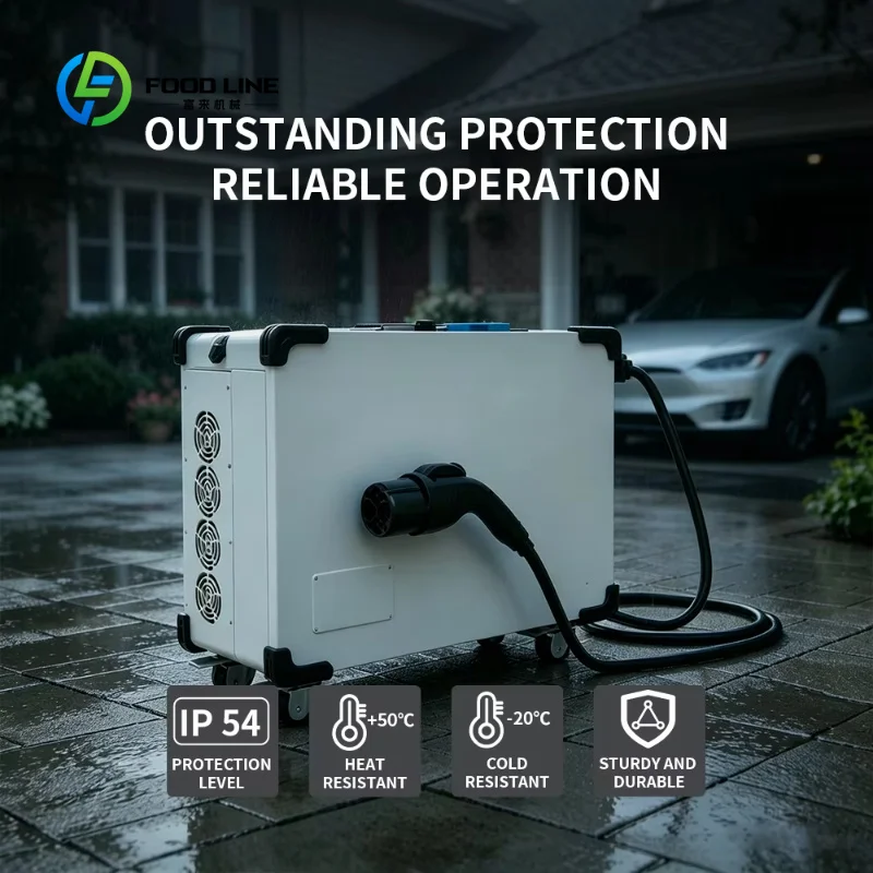 Customized Portable Mobile Wheeled EV DC Fast Charger, Movable Shockproof Charging Equipment For EV Charging Business