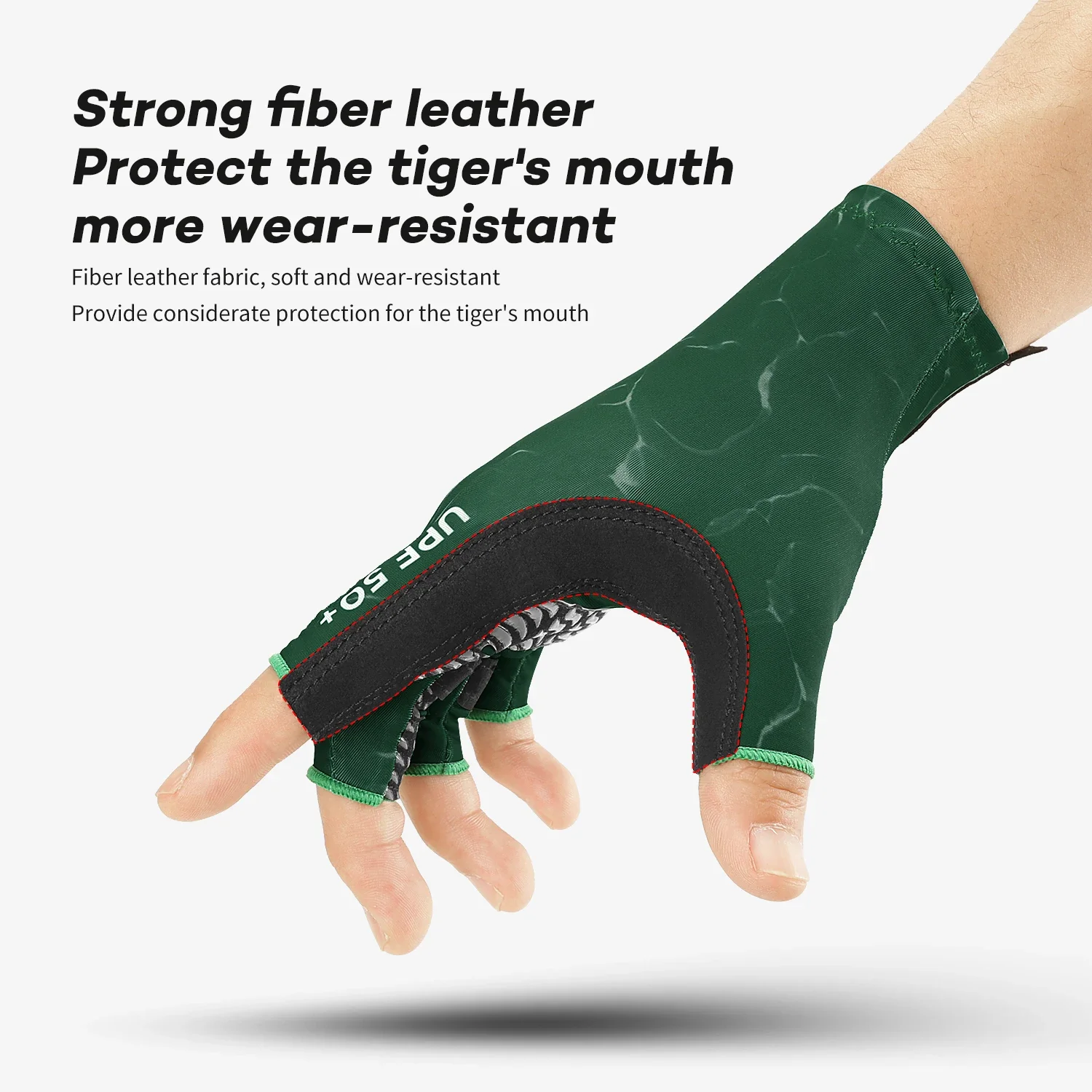 Gants de pêche de cyclisme en plein air, appâts antiadhésifs demi-doigt, gants de gymnastique résistants à l'usure et antidérapants