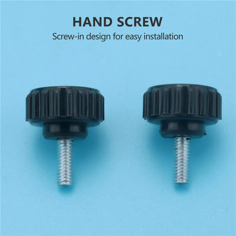 M4 x 10mm Round Head Screw On Thumbscrews Knurled Clamping Knob 2 Pcs