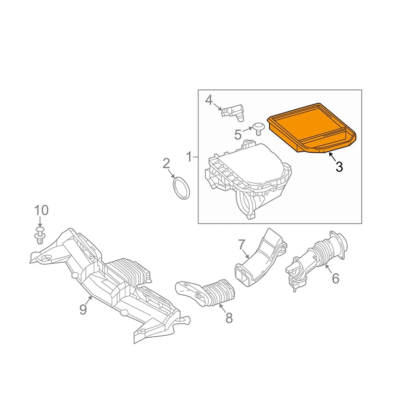 2760940504 Engine Air Filter Elements Compatible For Mercedes-Benz GLE450 AMG GLS450 ML400 S450 S550 S550E(Pack Of 2)