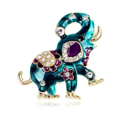 Hot Selling Ethnic Style Elephant Brooch Women's Unisex Brooch Girl Accessories Pin Gift Wholesale