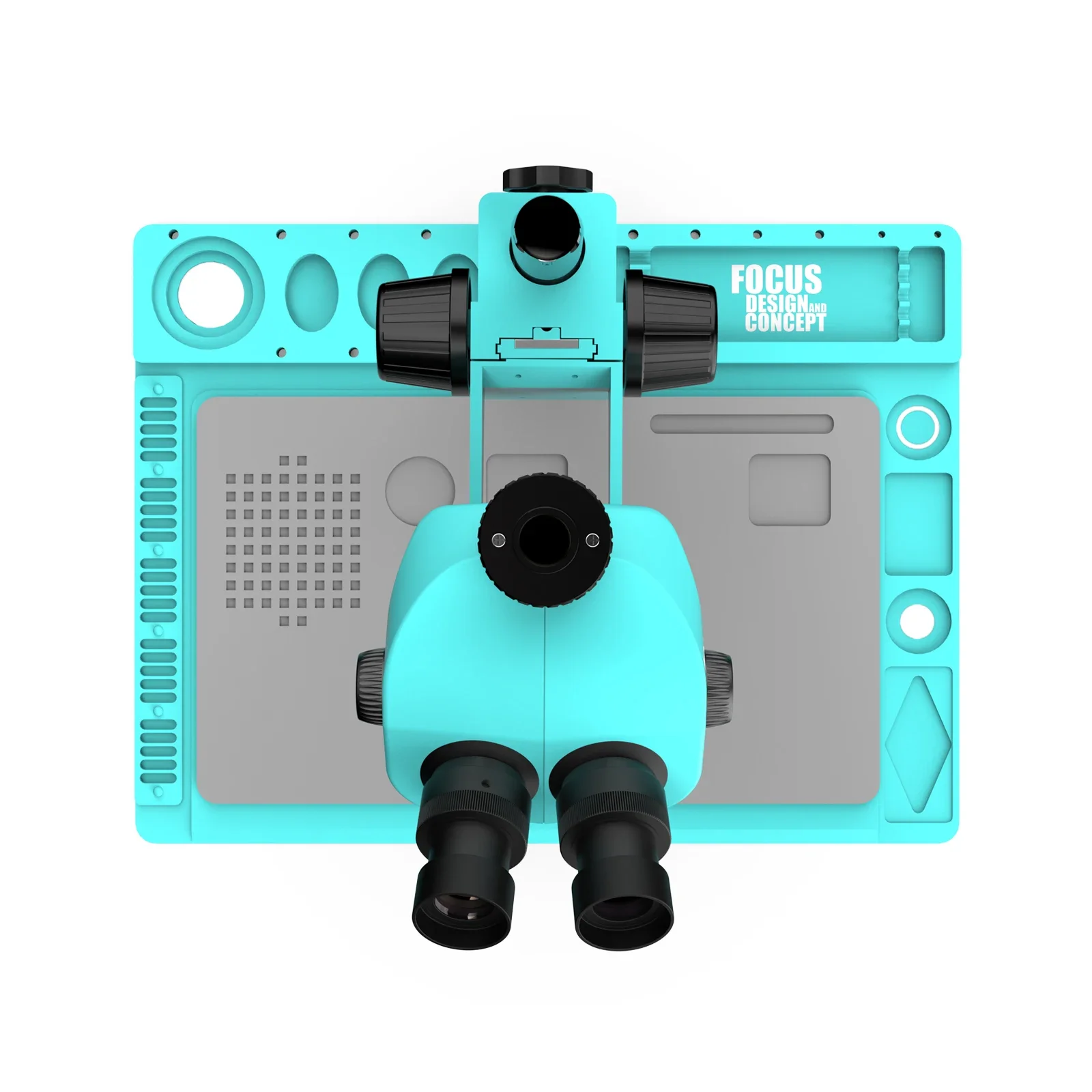 RF4 New Design 7-50X Continuous Zoom 6.5-65X Large Base Microscope With Anti-Static Pad for Maintenance Engineer PBC