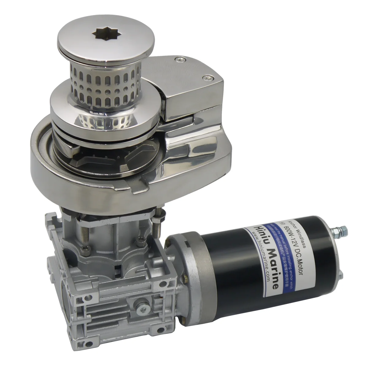 

12V 600W 316L Stainless Steel Vertical Windlass Anchor Winch With Rope Drum For Boats From 6-9m/20-30ft H1-612D