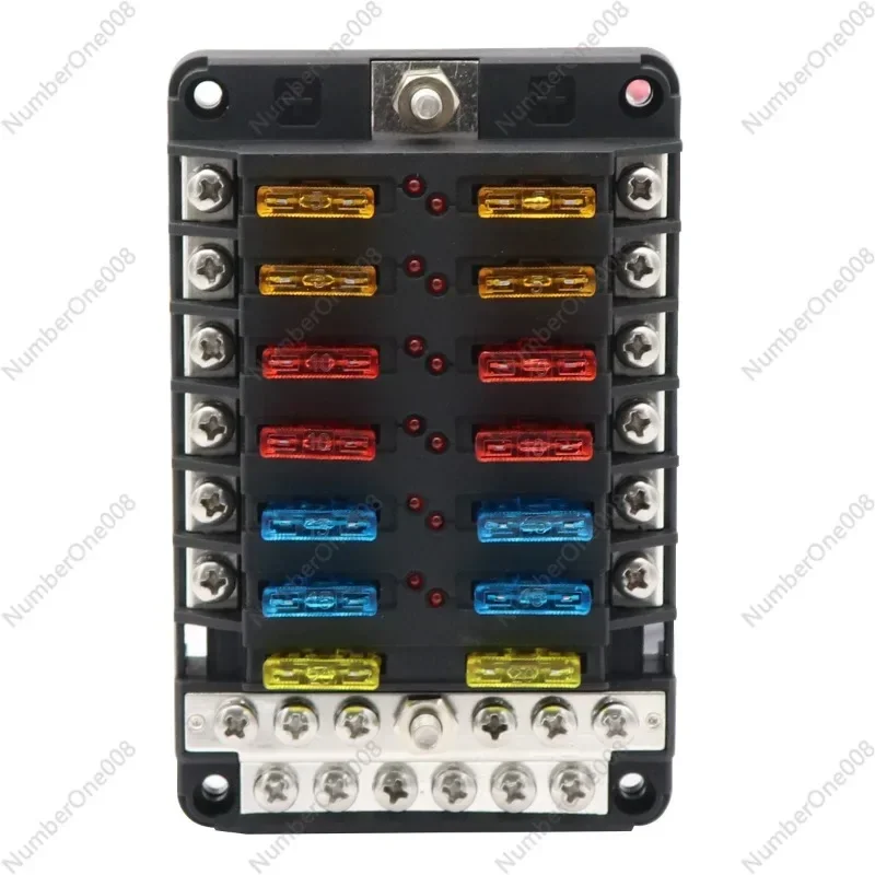 

Car Recreational Vehicle Yacht 6-Way/12-Bit Fuse Box with Wire Row 32vdc 100a Fuse Box