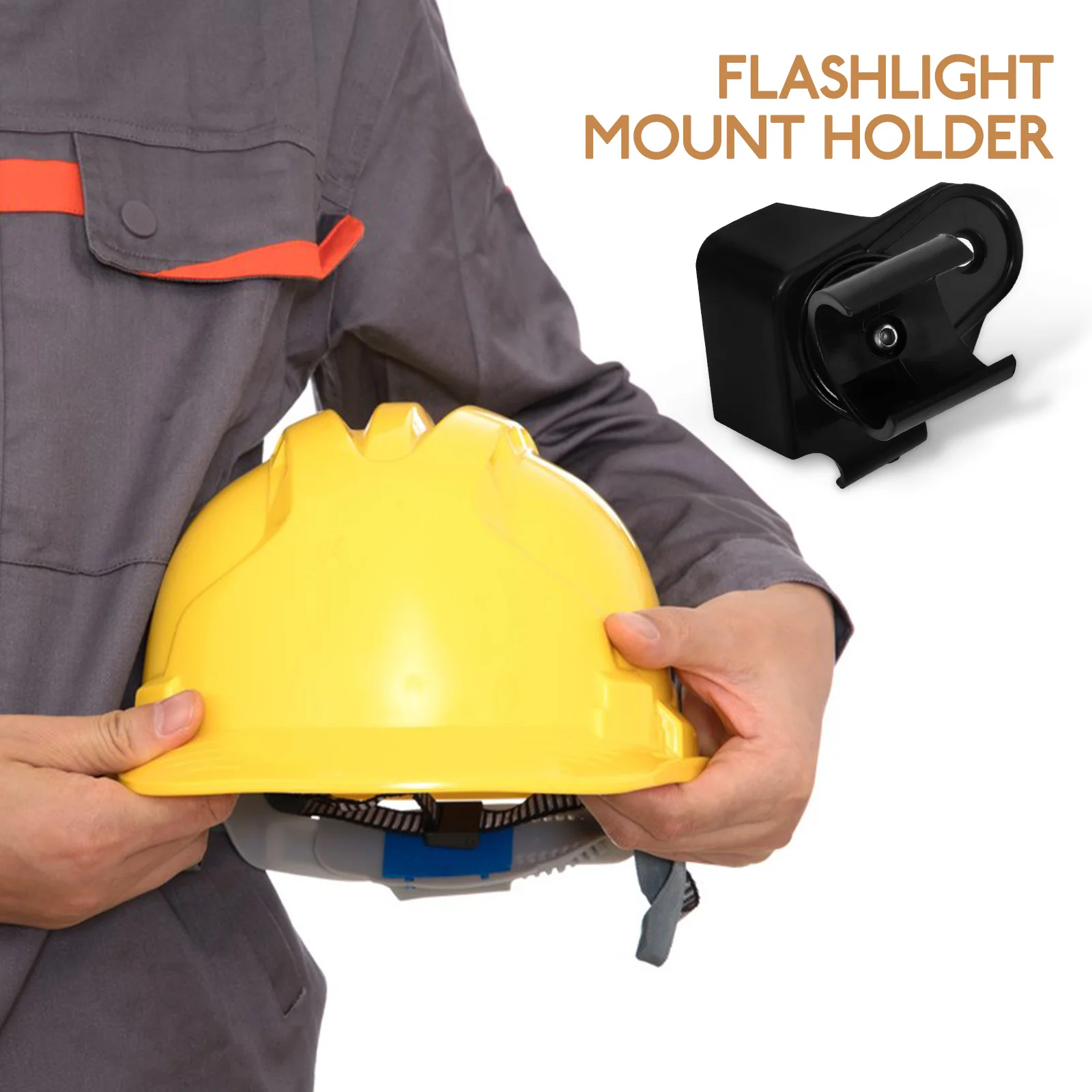 

Hard Hat Headlight Clips Mount Holder Clip for Flashlight Accessories Plastic Construction