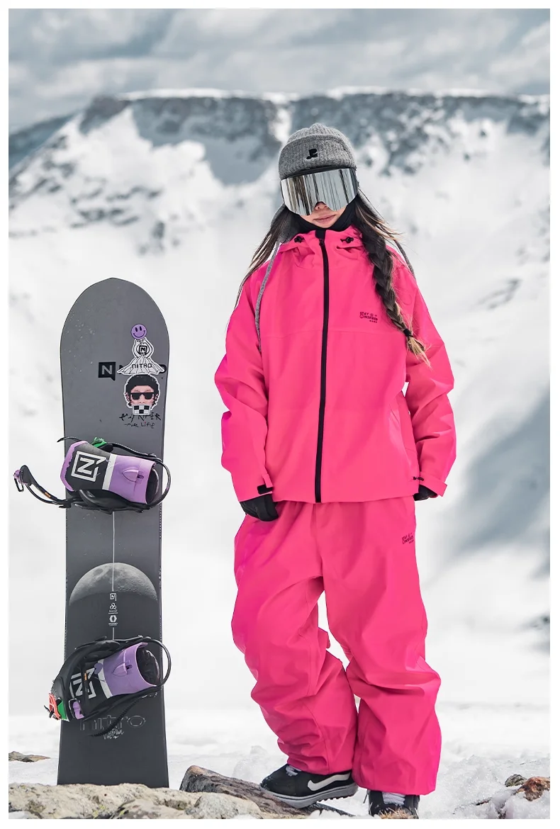John Snow New Warm Snow Wear For Men And Women Waterproof Breathable Snowboard Jacket And Pants Outdoor Professional Ski Suit