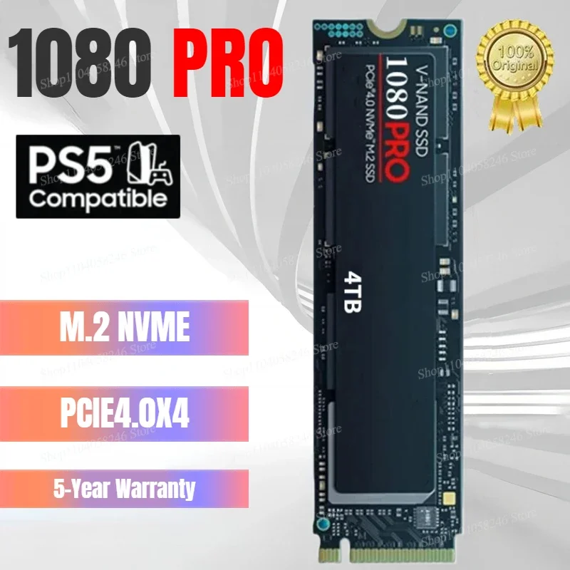 

New 990PRO 1080PRO 8TB 4TB 2TB 1TB SSD Internal Solid State Disk M2 2280 PCIe Gen 4.0 X 4 NVMe for PlayStation 5/PS5/Laptop