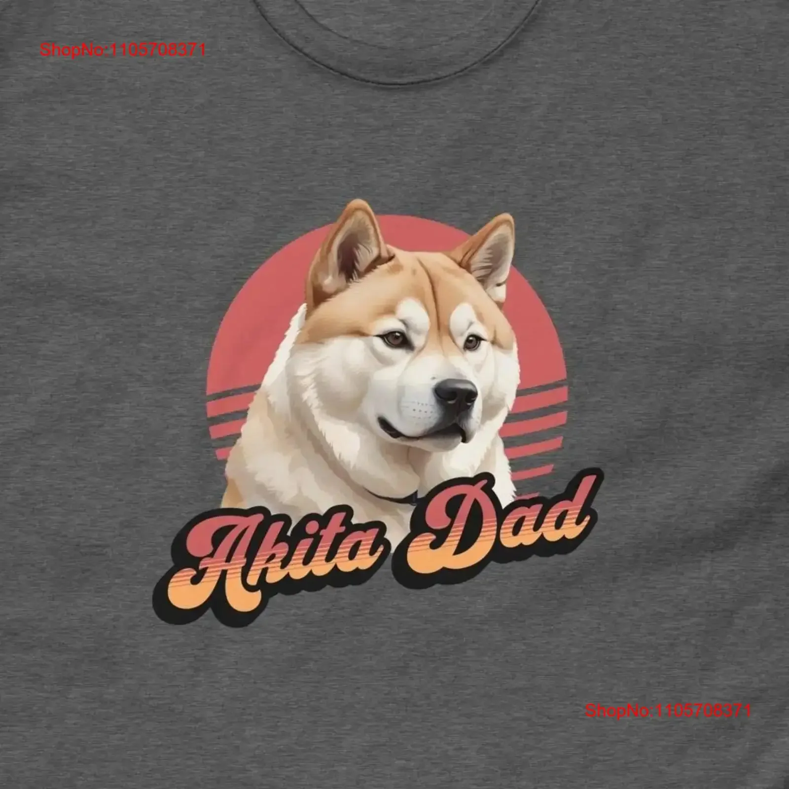 Akita T Shirt Inu American tee Dog Dad Father for lover owner vintage Washed Stretched Versatile homme Casual streetwear Unisex