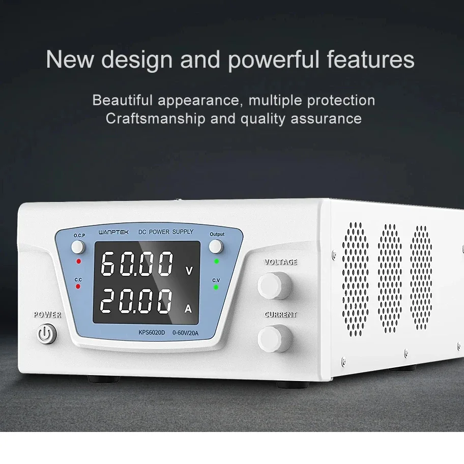 

KPS6030D 60V 30A High Power Digital Adjustable Switching DC Regulated Power Source Lab Bench Variable Power Supply