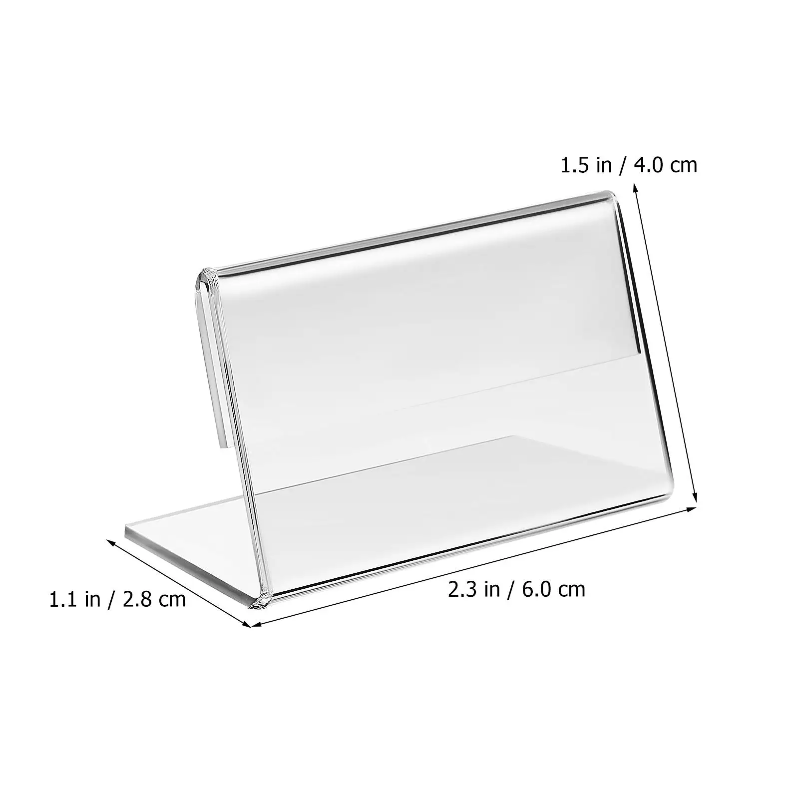 40 Pcs Acrylic Sign Display Stand Market Stall Wedding Price Label Holder Place Card Holders