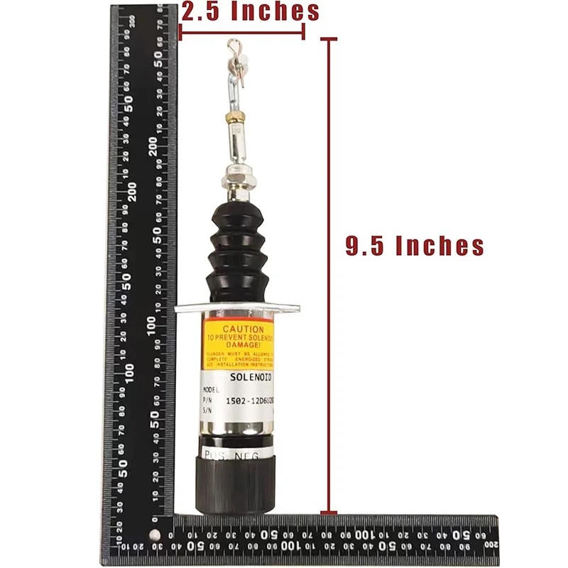 

2 terminales Stop Solenoid 1500-2044 1502-12D6U2B2S1 12V for Woodward Fuel Shut off Solenoid for Woodward