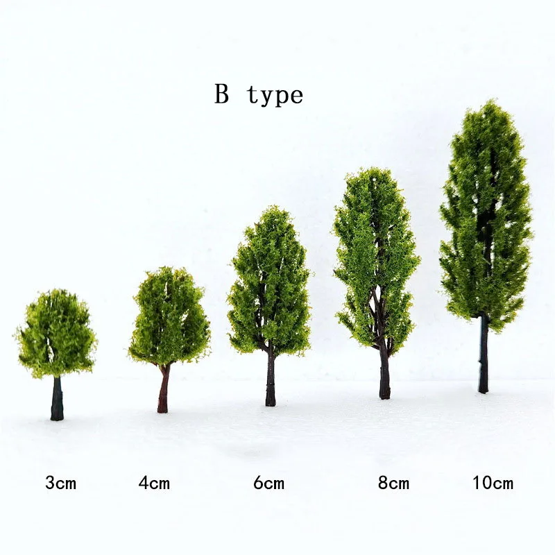 5Pcs/lot Diy Scene Tree Model 3-12CM Plants Materials Building Sand Table Landscape Layout Diorama Kits