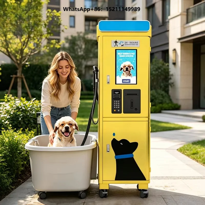 Electric Self-Service Dry Cleaning Machine for Pets Stainless Steel Housing Warm Air Dryer Grooming Device Dogs/Cats