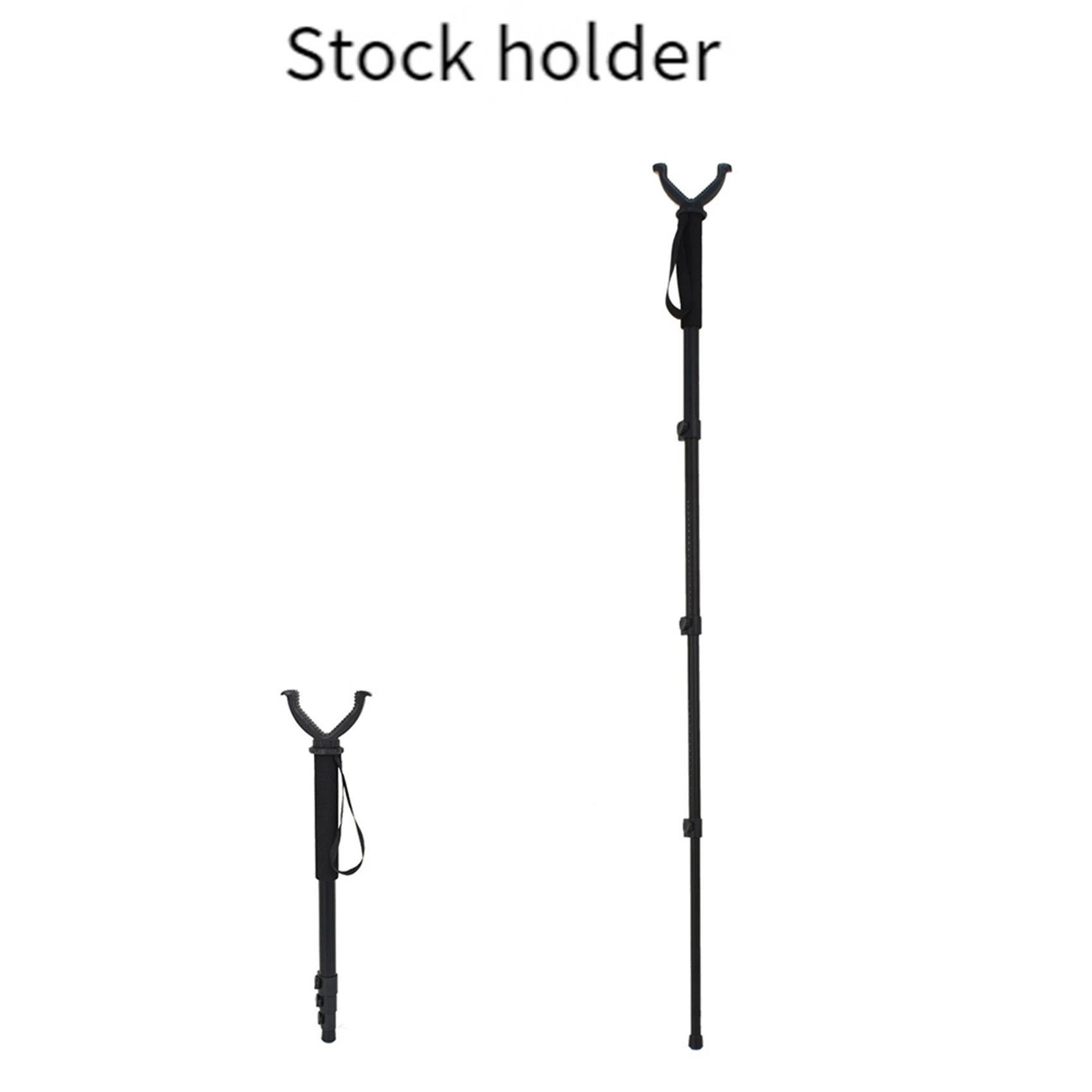 【Price Drop !!】2X Aluminum Alloy Hunting Stand Adjustable Height Monopod Portable Hunting Accessories With Anti-Lost Wristband