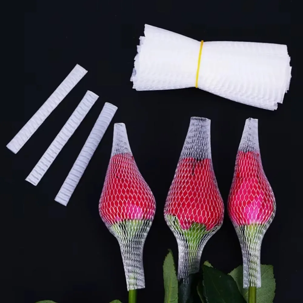 

100Pcs/set Transparent Rose Protective Covers Flexible Convenient Makeup Brushes Net Soft Cosmetic Storage Guards