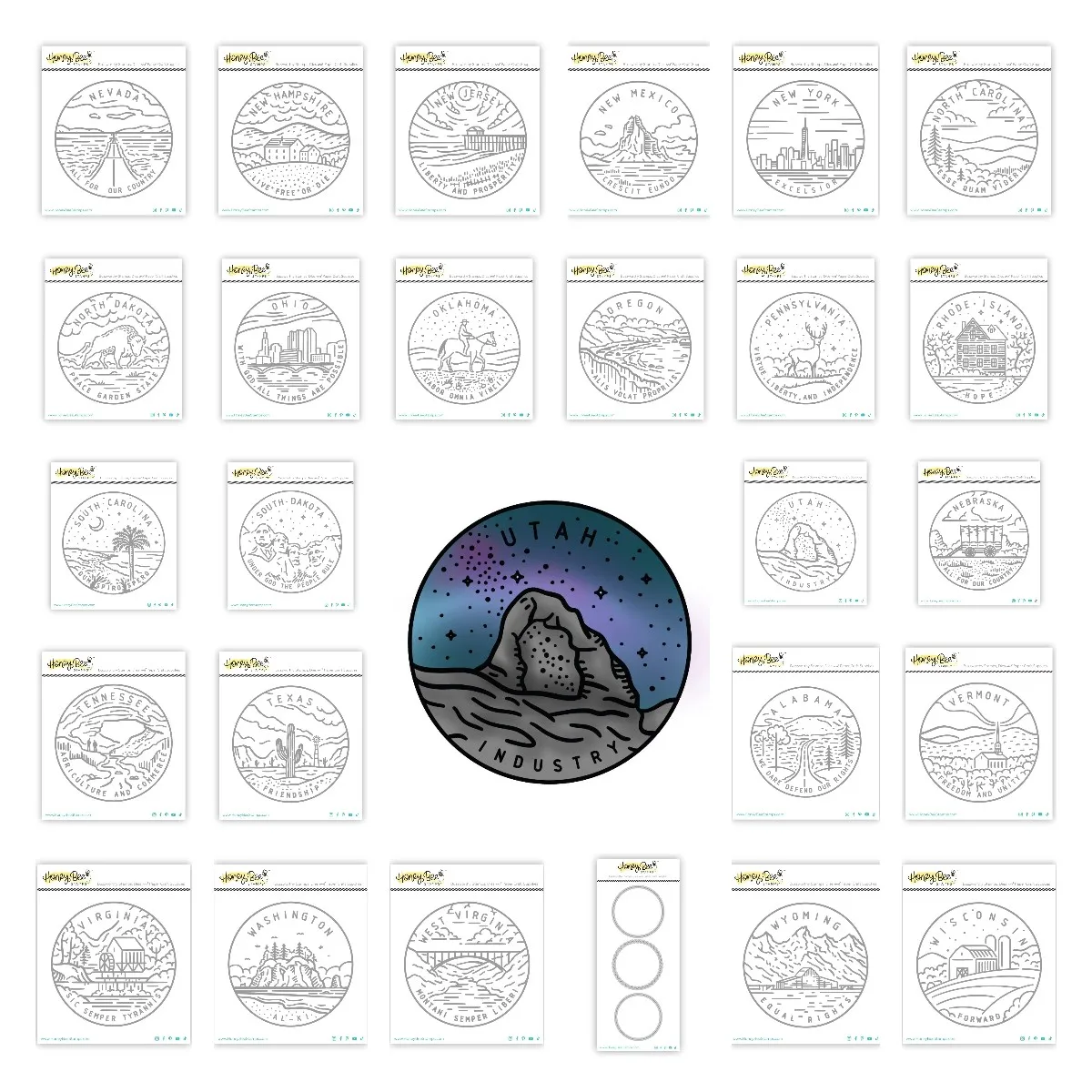 

2024 New Countries badges transparent stamps for DIY scrapbooking holiday cards calendar decoration embossing crafts