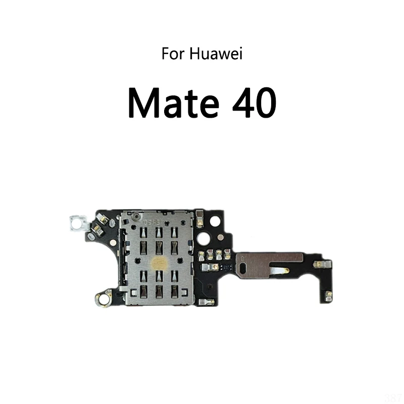 SIM Card Reader Socket Tray Slot Microphone Module Board Signal Antenna Connect Flex Cable P40 P50 Pro 5G Mate 40