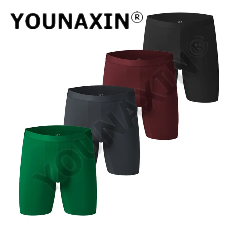 

Long Boxer Briefs Men's Underwear Sports Shorts Underpants Comfortable Undershorts M to 3XL