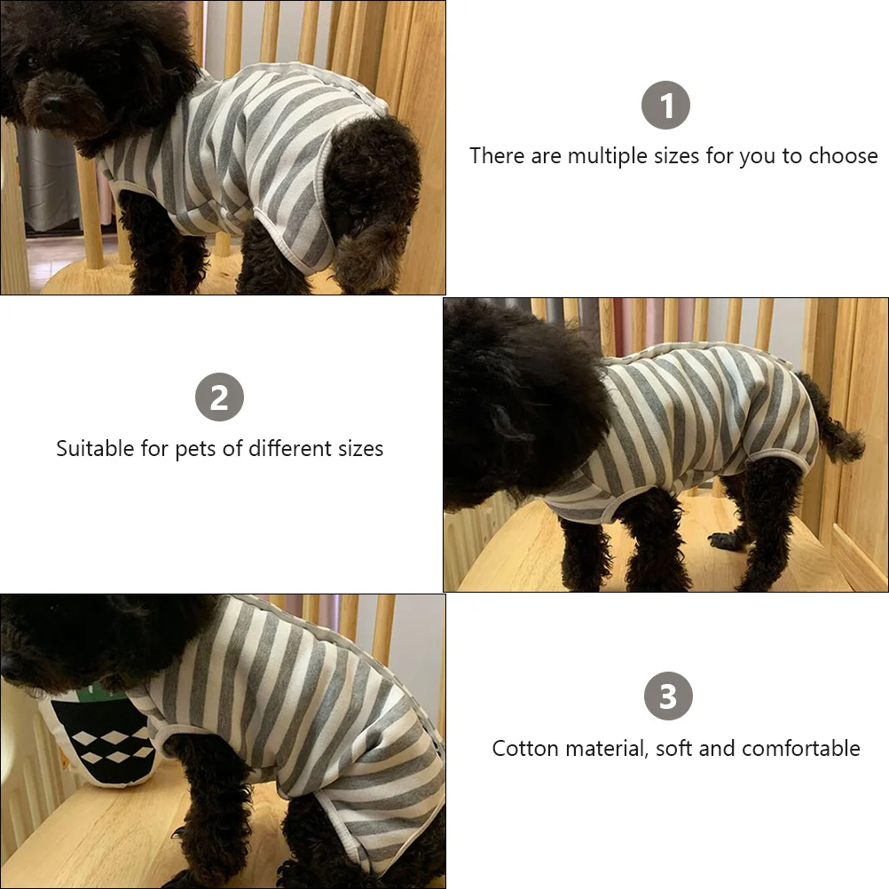 

Pure Cotton Dog Surgical Recovery Suit Post Surgery Protective Clothes Prevent Licking Biting Dogs After Surgery Wear