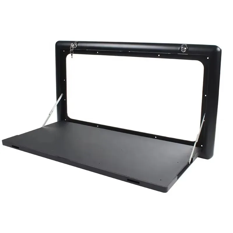 

Складной стол для автодома 800x450 мм с LED-подсветкой, настенное крепление, для кемпинга и обедов, черный