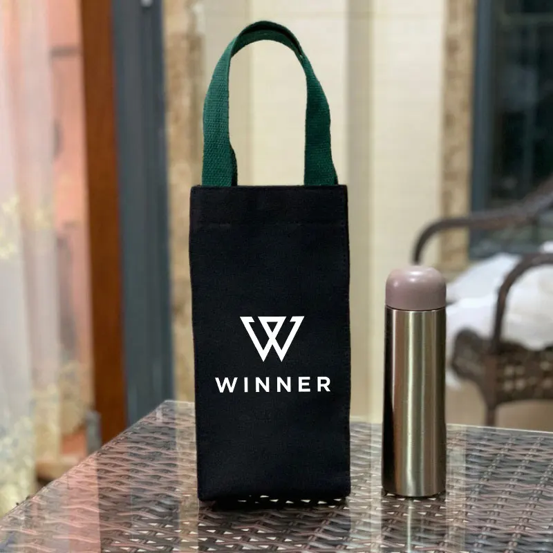 Kpop WINNER ‌Inner Circle‌ Handheld Cup Portable Tote Bag Double-Layer Water Bottle Holder for Thermos Umbrella Cosmetic