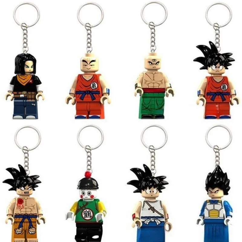 Chaveiro Dragon Ball Son Goku, Figura de Anime Vageta, Pingente para Chave de Carro, Mini Ornamento de Cartoon, Presentes de Joias