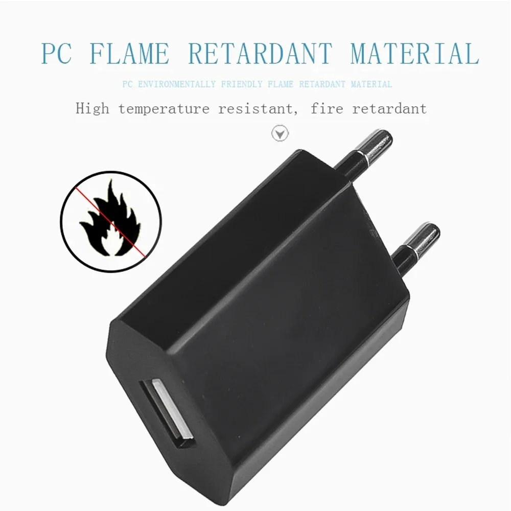 1-3pcs EU Plug 5V 1A USB Wall CellPhone Charger Portable Charging Block Travel Power Adapters for IPhone Samsung Xiaomi Huawei - náhled 4