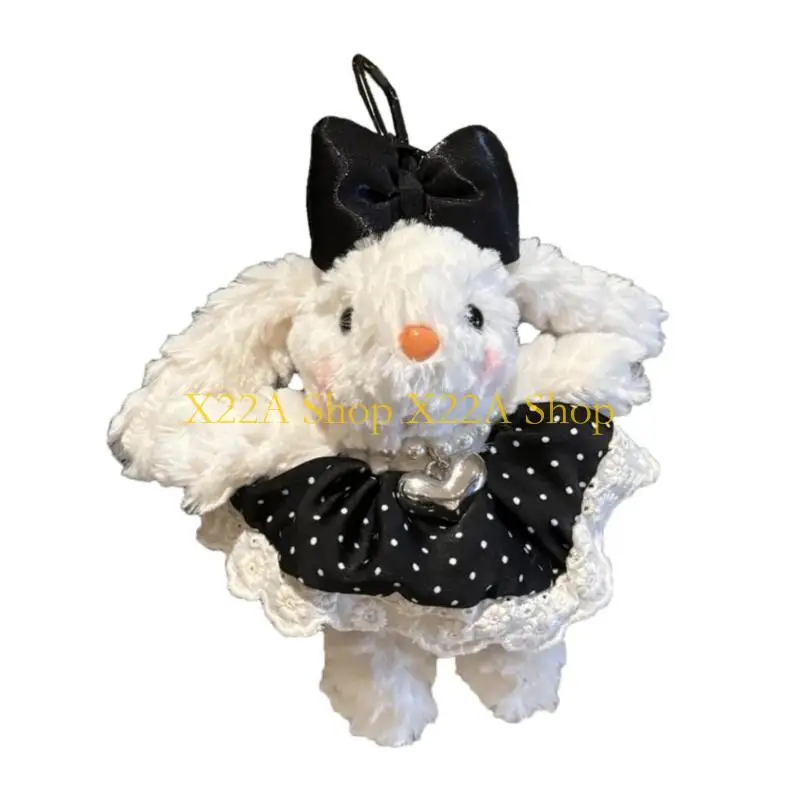 

Уникальный милый плюшевый брелок с кроликом, мягкая игрушка, брелок для ключей, украшение для рюкзака, красочный аксессуар для