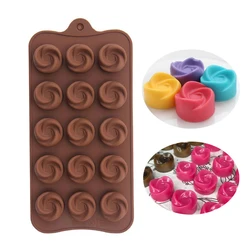 Flower Shape Chocolate Mold Handmade Candy Jelly Pudding Silicone Mould Baking Tool