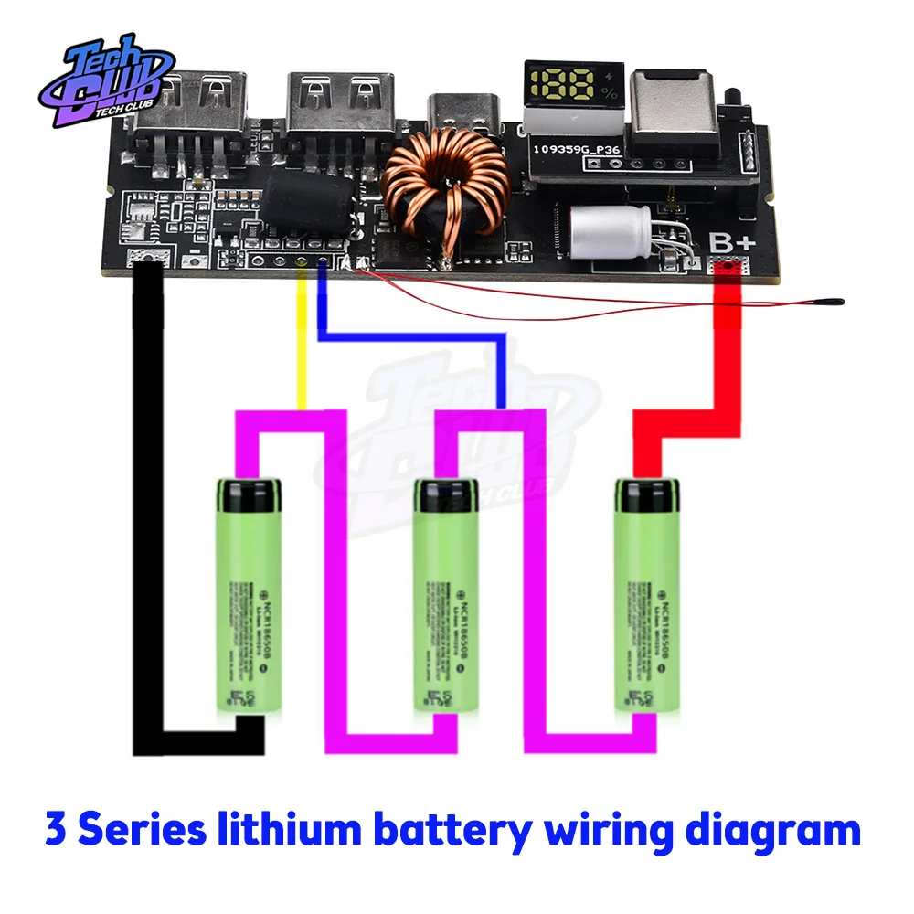 QC4.0 QC3.0 LED Dual USB PD szybka ładowarka Micro/type-c przenośny powerbank USB 18650 moduł ładowarki płyta ochronna temperatury