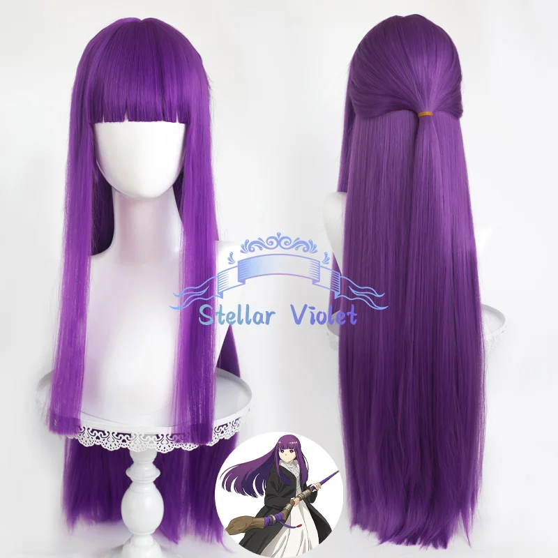 

Парик для косплея аниме Sousou No Frieren Philen, фиолетовый, 85 см, длинные термостойкие синтетические волосы, вечерние аниме-парики для Хэллоуина + шапочка для парика