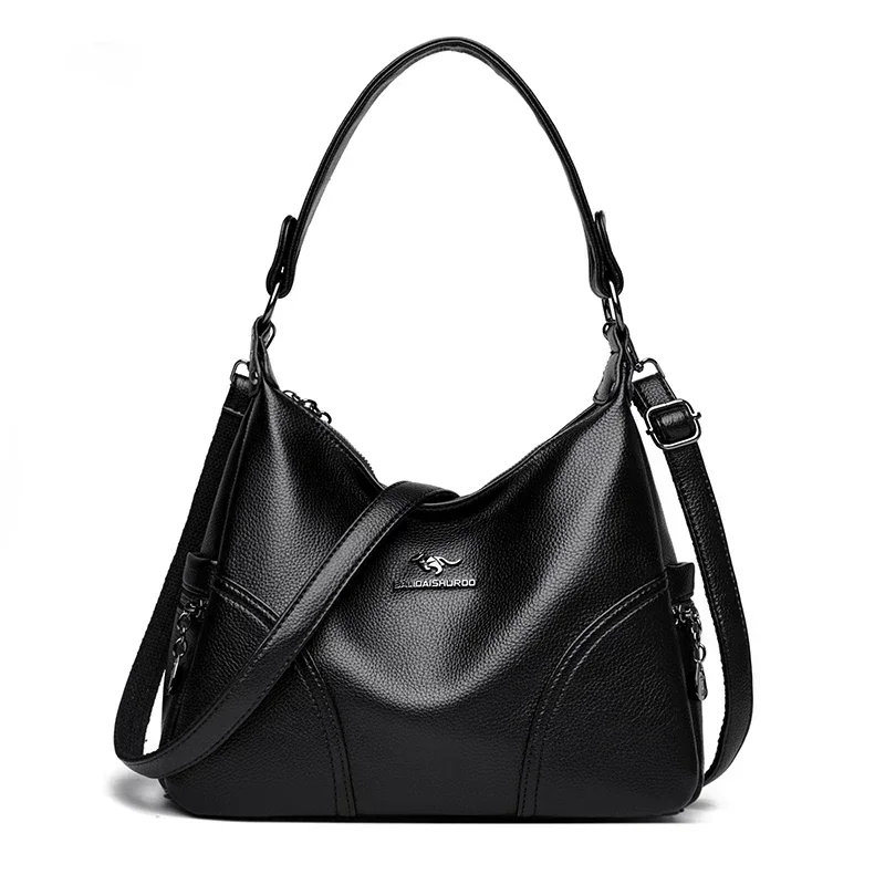 Fashion Genuine Soft PU Leather Women Tote Bags Luxury Female Shoulder Crossbody Bag Large Capacity Ladies Handbags Sac A Main — zdjęcie 2