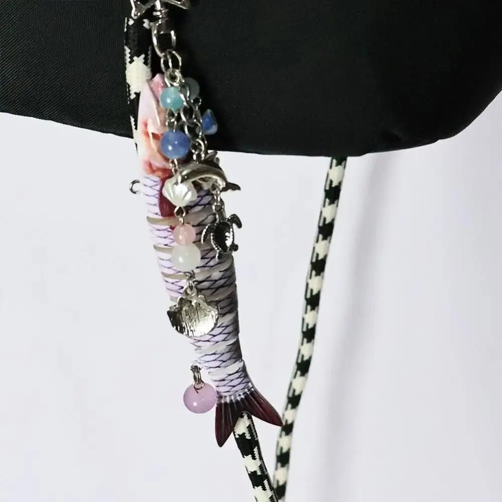High-precision Handmade Fish Keychains Bionic Design Phone Lanyard Artificial Fish Pendant Hanging Decor Lifelike
