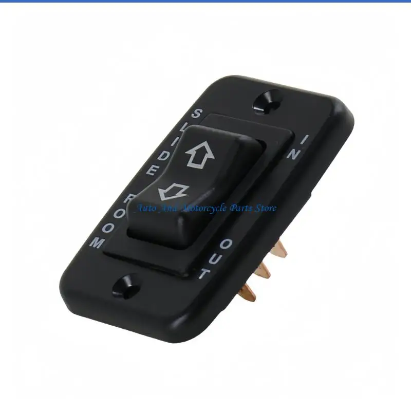 P9FD Slide Operated Rocker Switches For Camping Vehicles Easy Mounting Universal Application Plastic Metal Blend