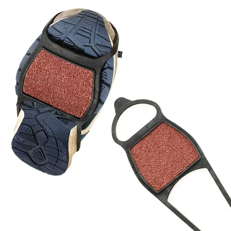 TEXU Outdoor Anti-Slip Shoe Covers With Double Sided Crampons Designed For Improved Traction On Ice, Snow,And Winter Surfaces